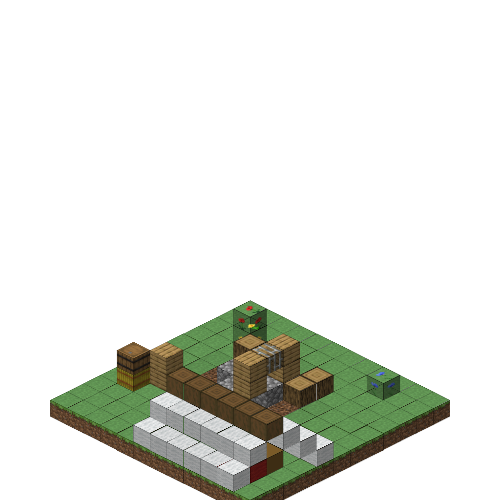 Campfire with Tent, isometric render