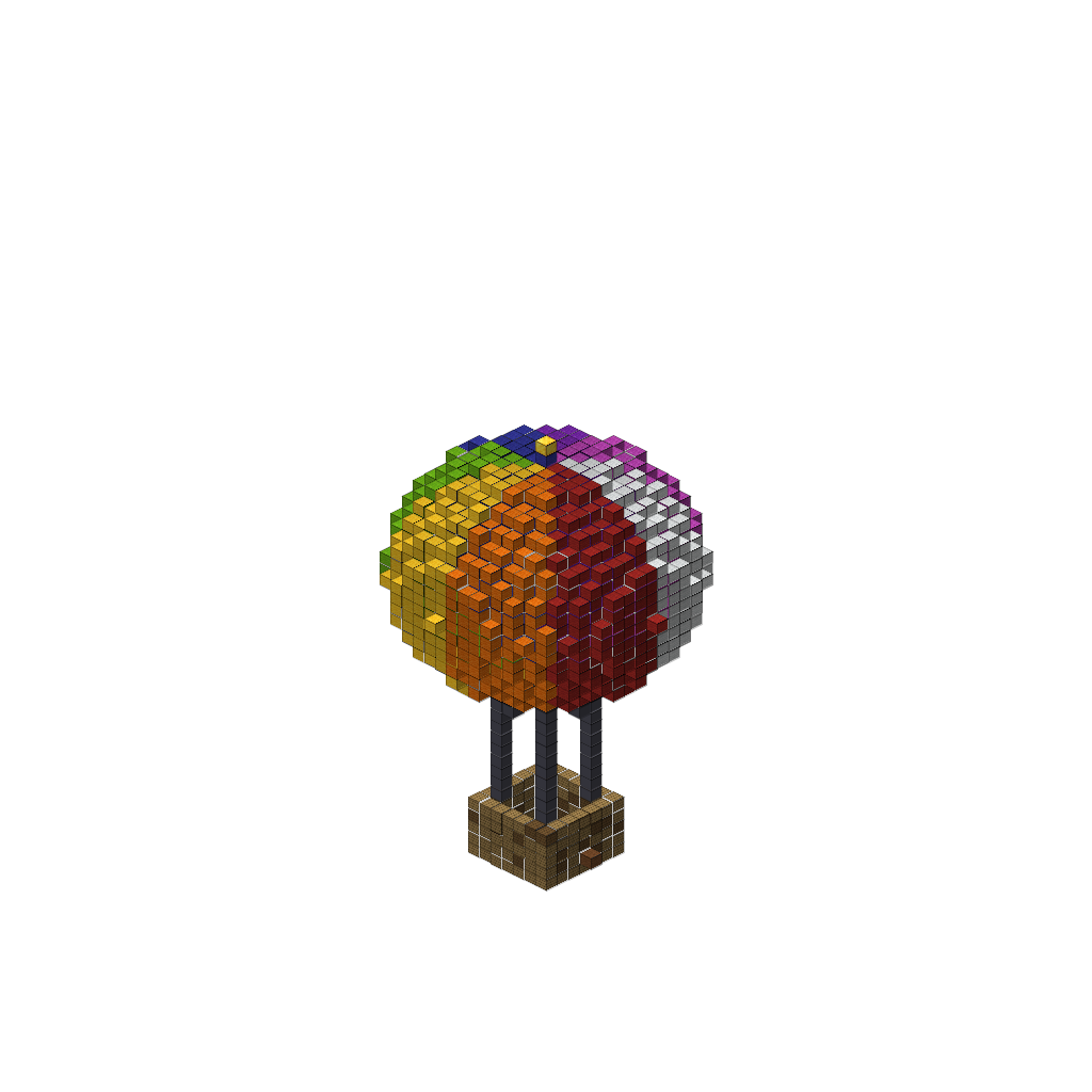 Hot Air Balloon, isometric render
