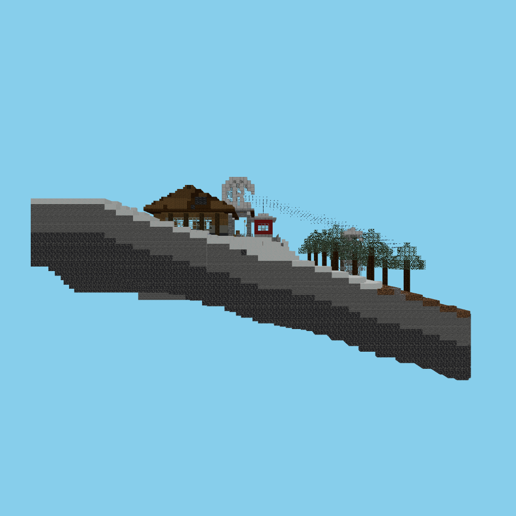 Alpine cable-car summit station (guided) front view