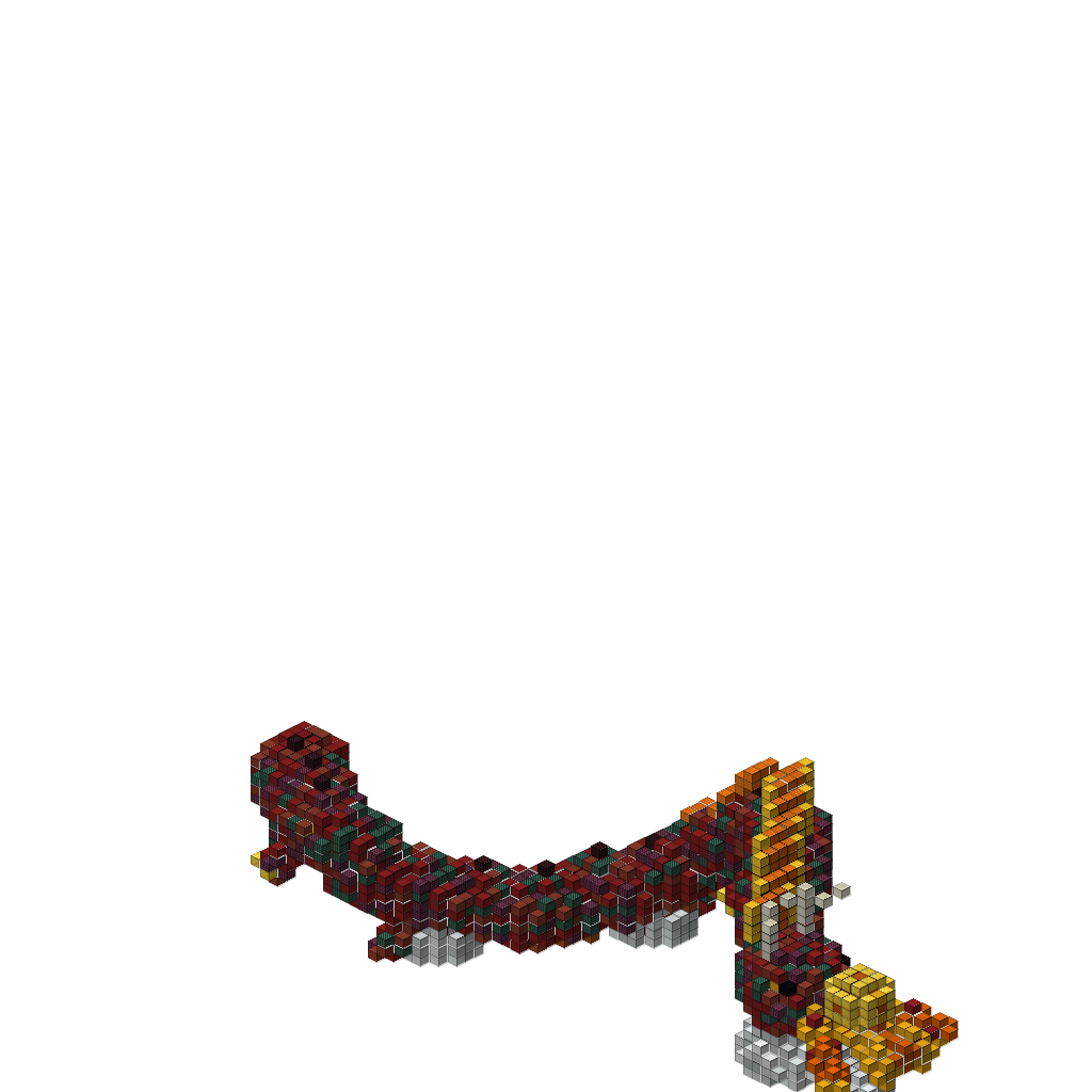 Chinese Dragon (MCP Pipeline), isometric render