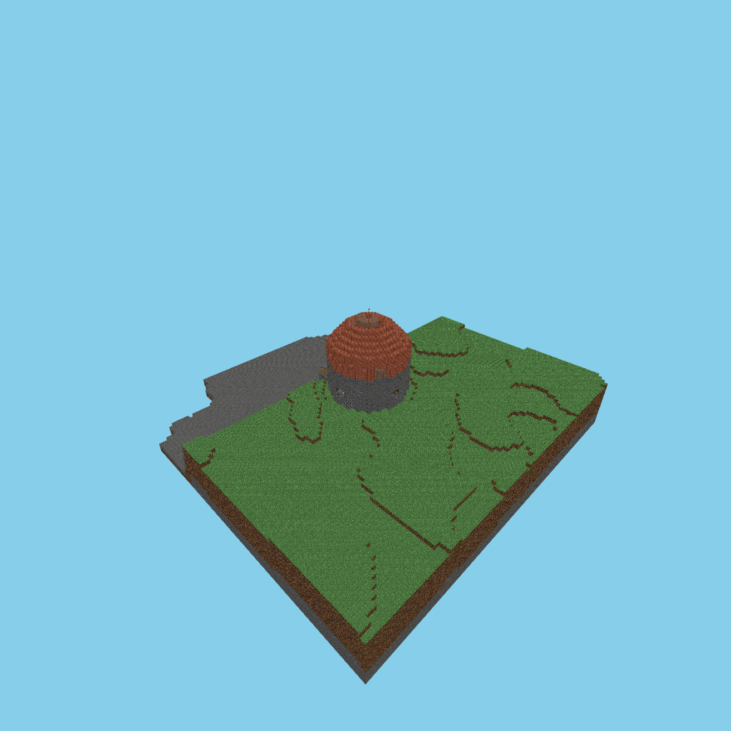 Cliff-top Observatory II, isometric render
