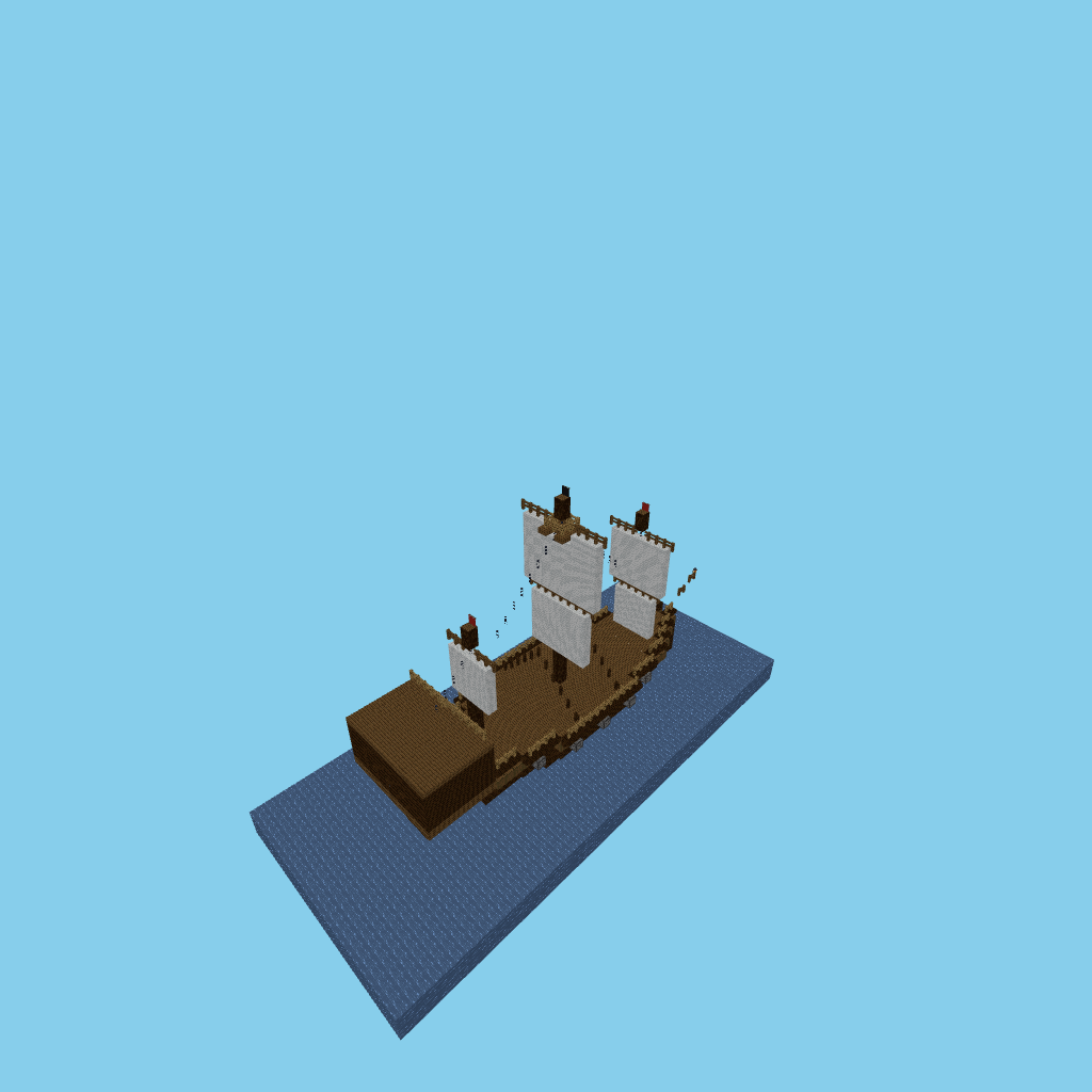 galleon_guided, isometric render