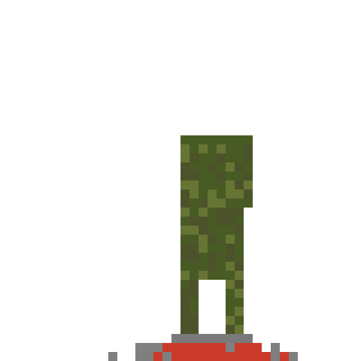 Giant Creeper Statue back view
