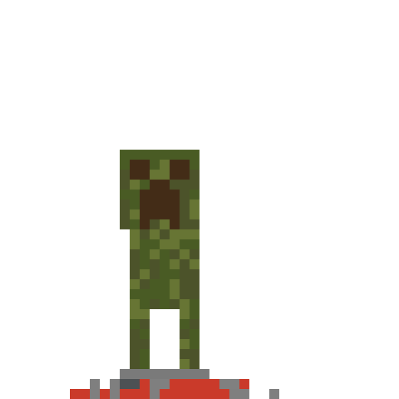 Giant Creeper Statue front view