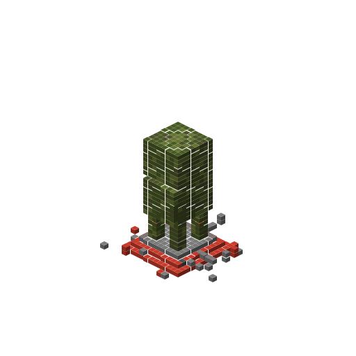 Giant Creeper Statue, isometric render