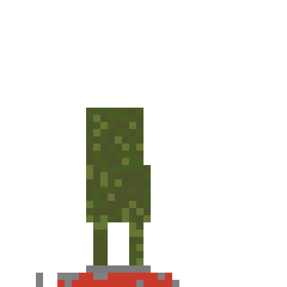Giant Creeper Statue side view