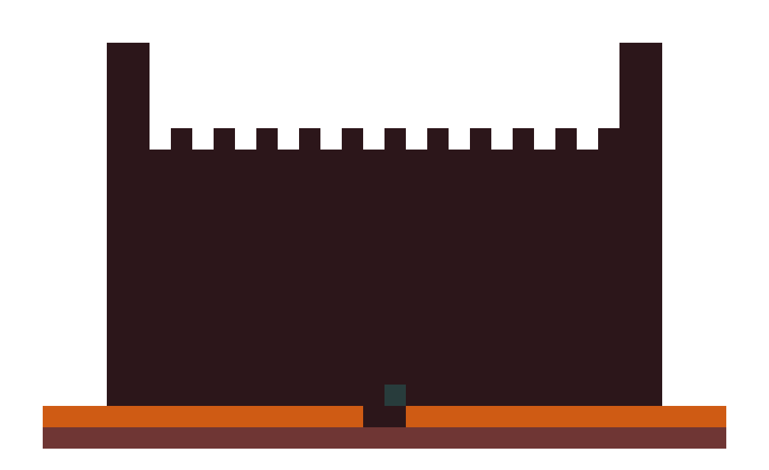 Nether Fortress with Lava Moat (Group B) front view