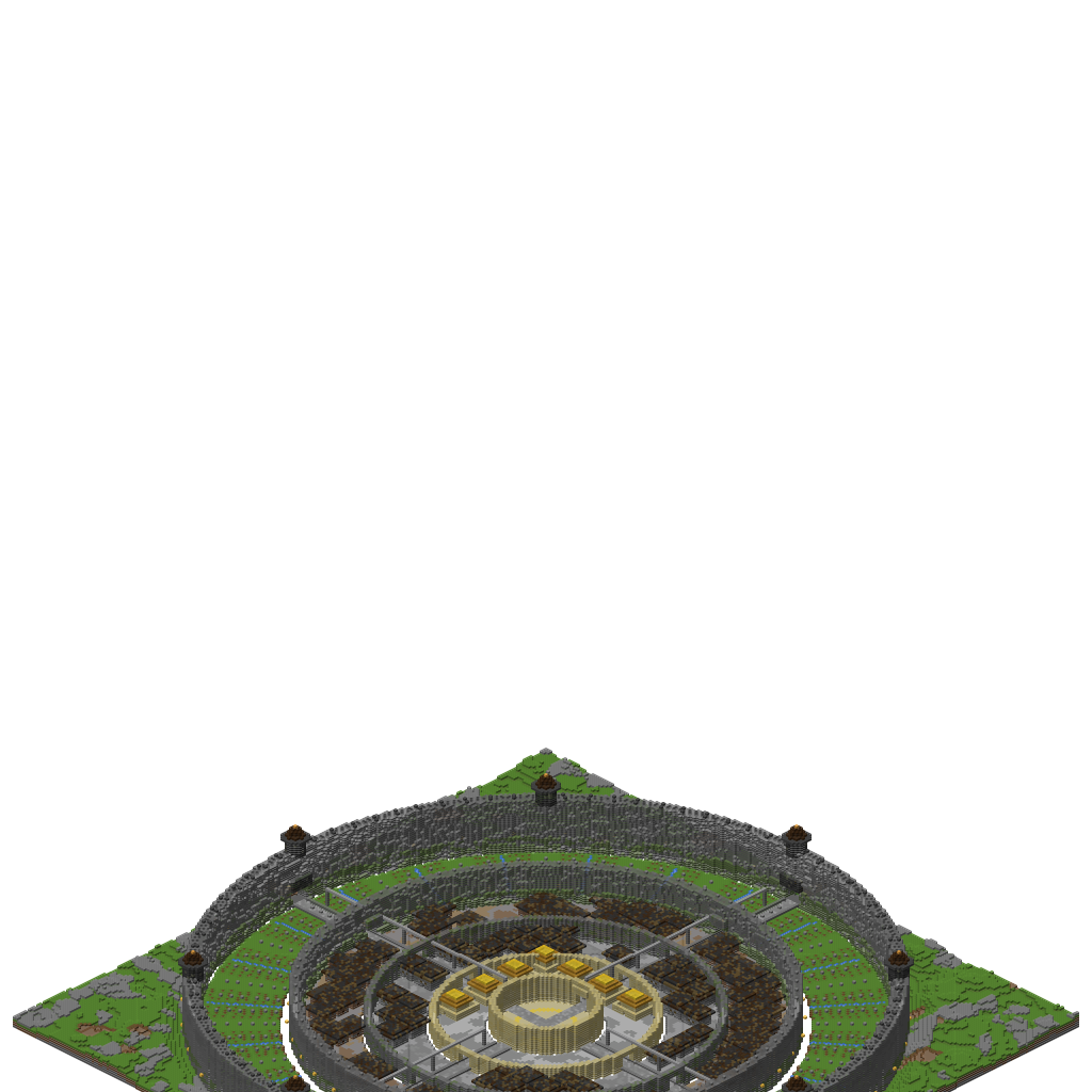 Ba Sing Se - Phase 2: All Ring Buildings, isometric render