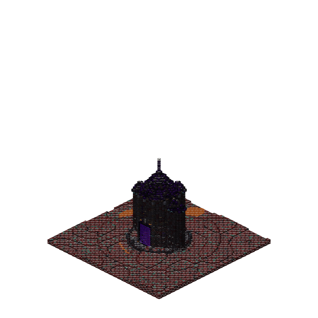 Evil Wizard Nether Portal Base, isometric render