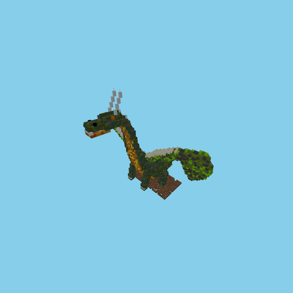 Realistic Dragon (Upright), isometric render