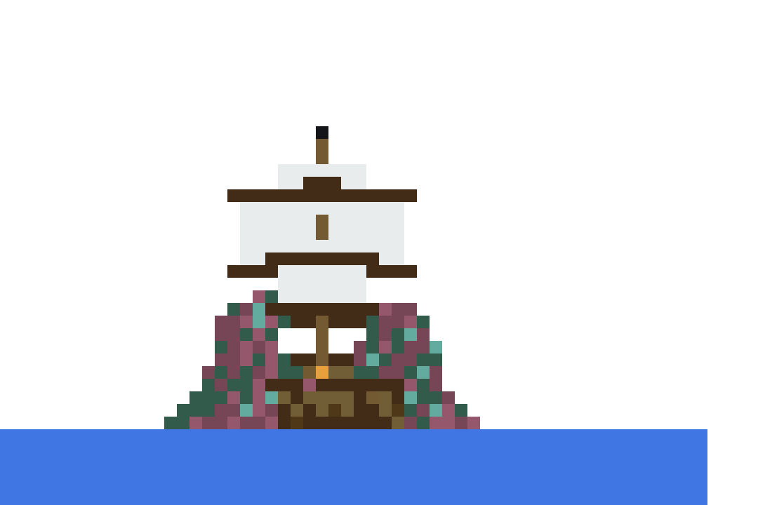 Kraken Attacking Galleon (Phase 1) front view