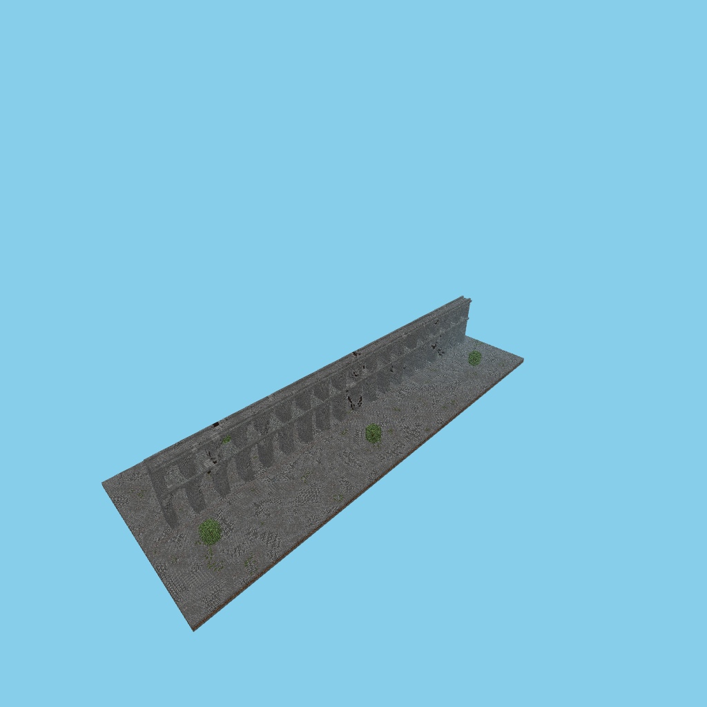 Acueducto de Segovia, isometric render