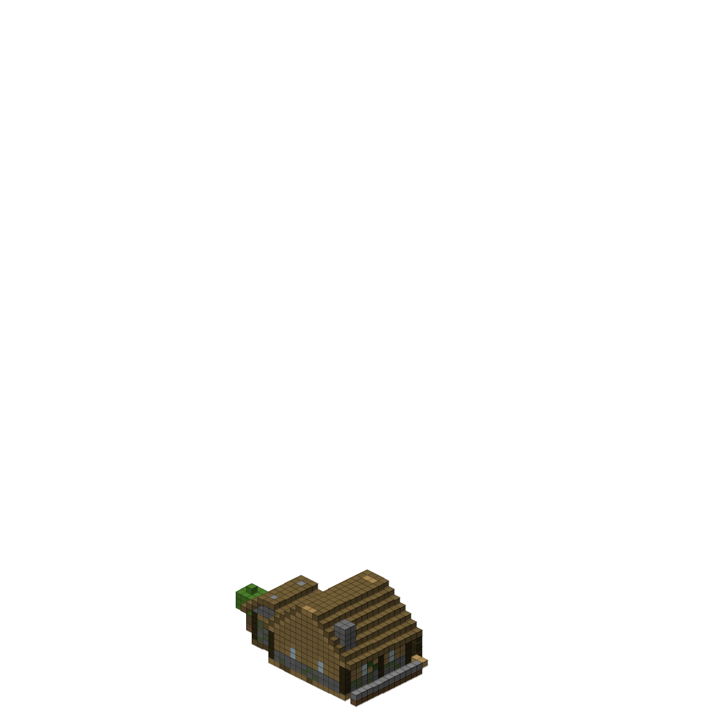 Cozy Medieval Cottage with Garden (Group A), isometric render