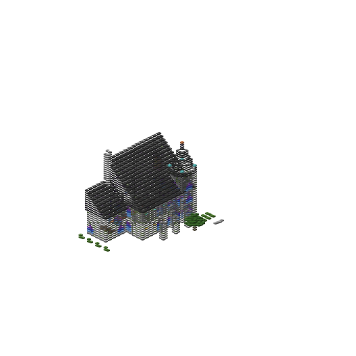Gothic Mansion v5, isometric render