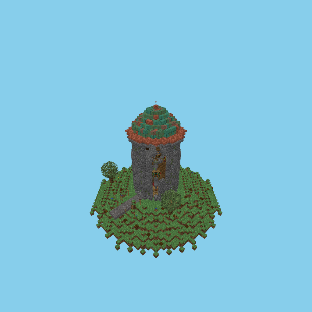 observatory guided, isometric render