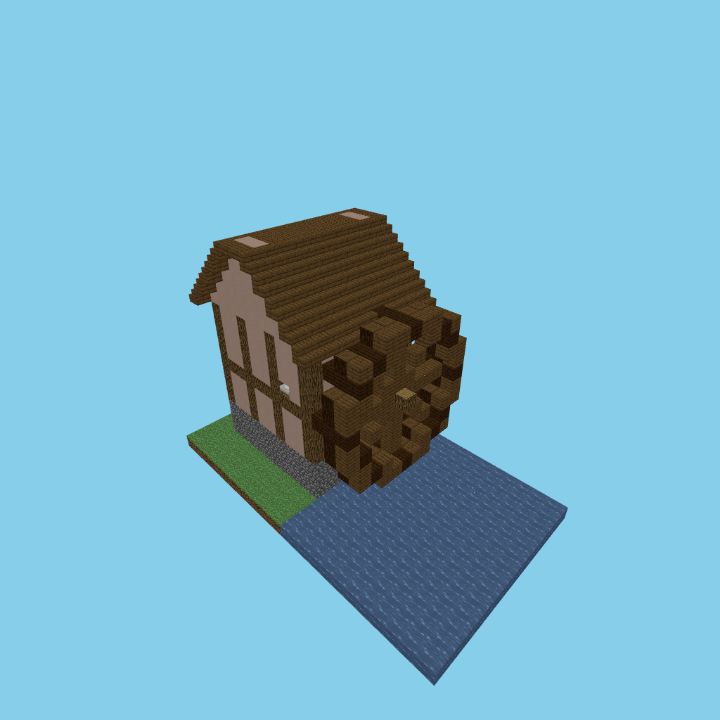 watermill-guided, isometric render