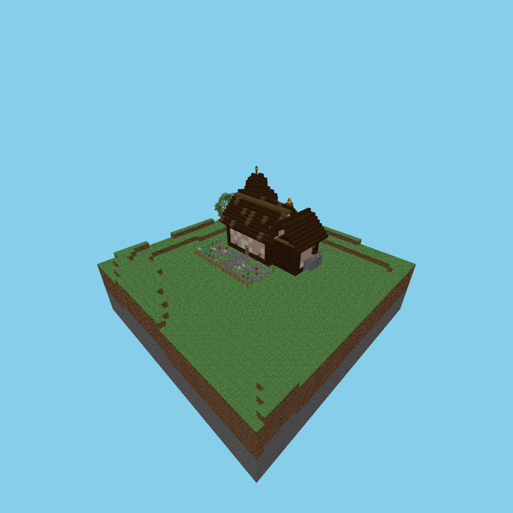 vs-osu medieval house (awesome) guided, isometric render