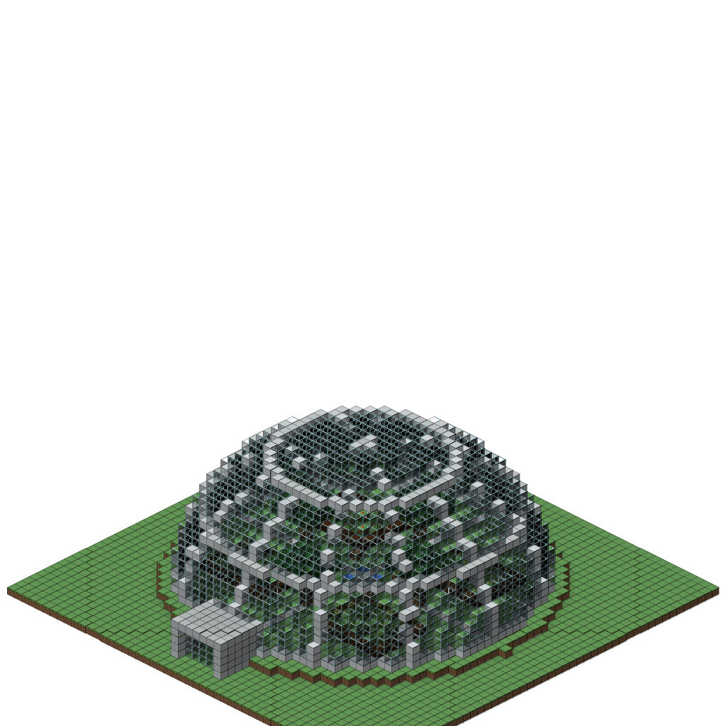 Greenhouse Biodome, isometric render