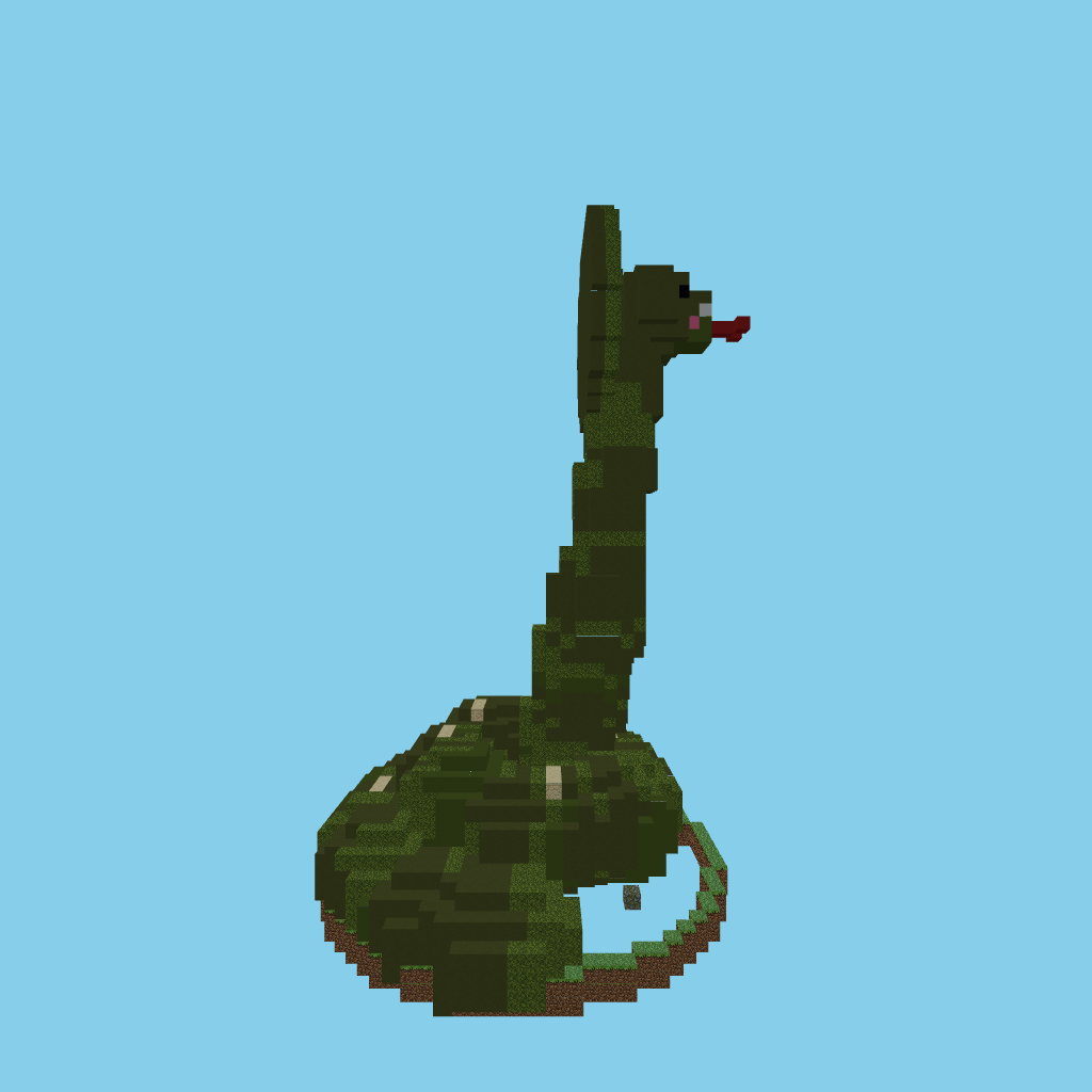 giant king cobra rearing [guided] side view