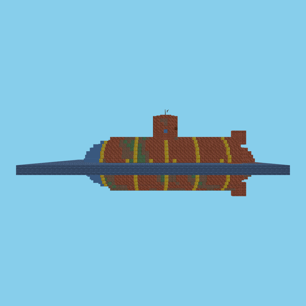 Steampunk Nautilus submarine (guided) side view