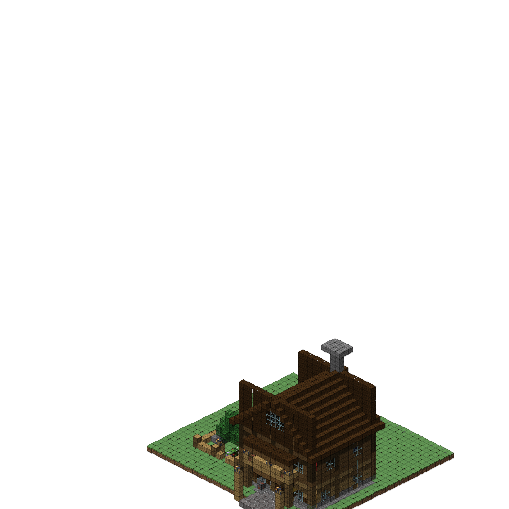 Medieval Tavern, isometric render