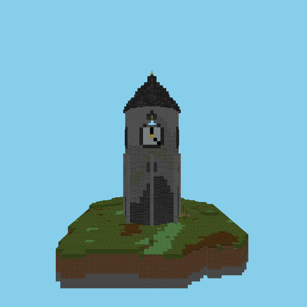 Gothic Clock Tower (indexed) side view