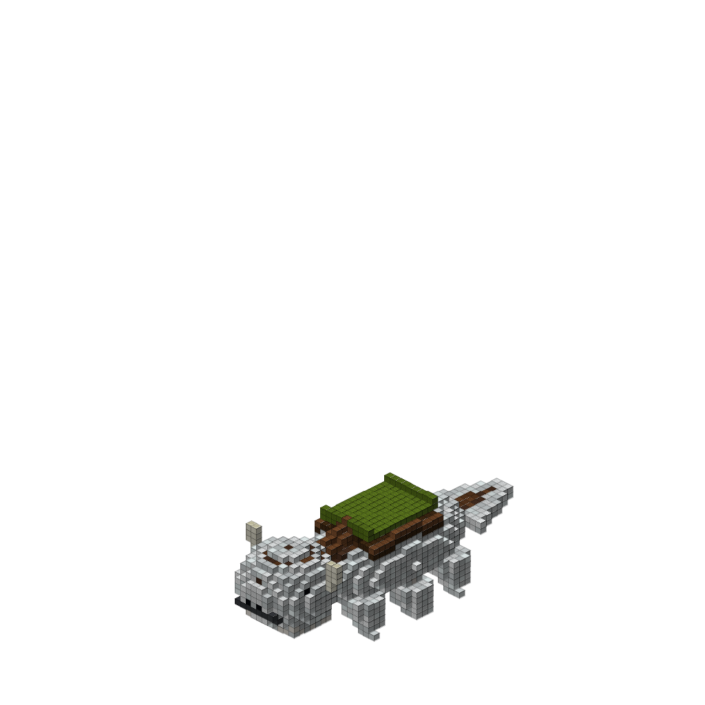 Appa the Sky Bison, isometric render