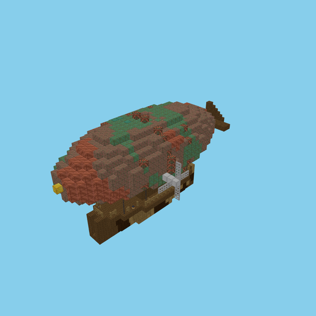 Steampunk airship (guided)