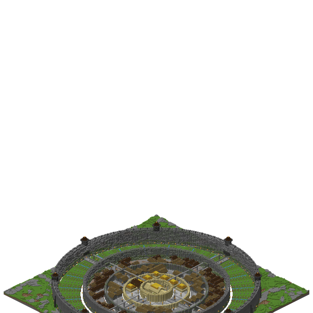 Ba Sing Se - Phase 4: Jasmine Dragon + Wall Details, isometric render