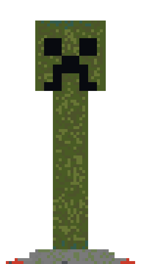 Giant Creeper Statue (Phase 1) front view