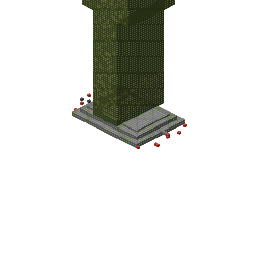 Giant Creeper Statue (Phase 1), isometric render