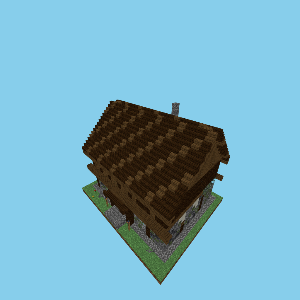[autoeval indexed] hunters lodge tavern, isometric render