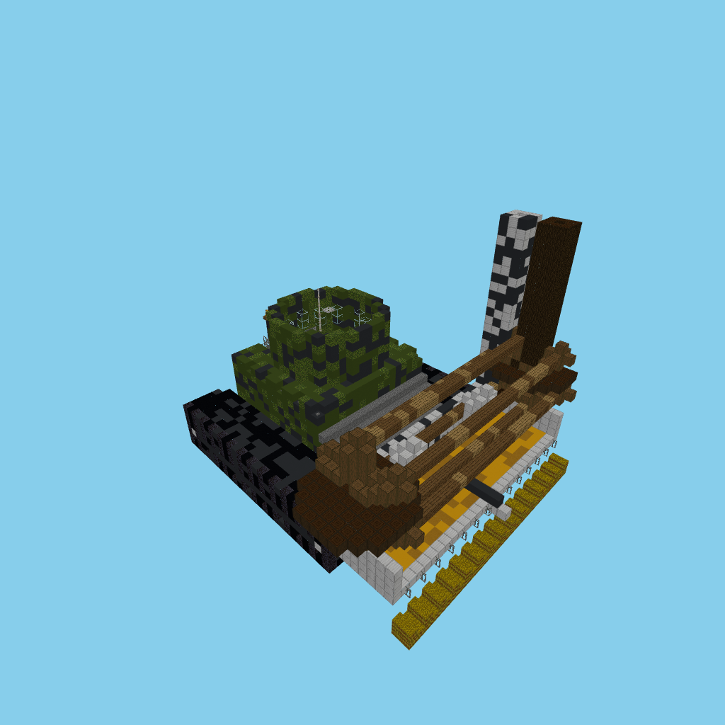 Wheat Harvester Tank, isometric render