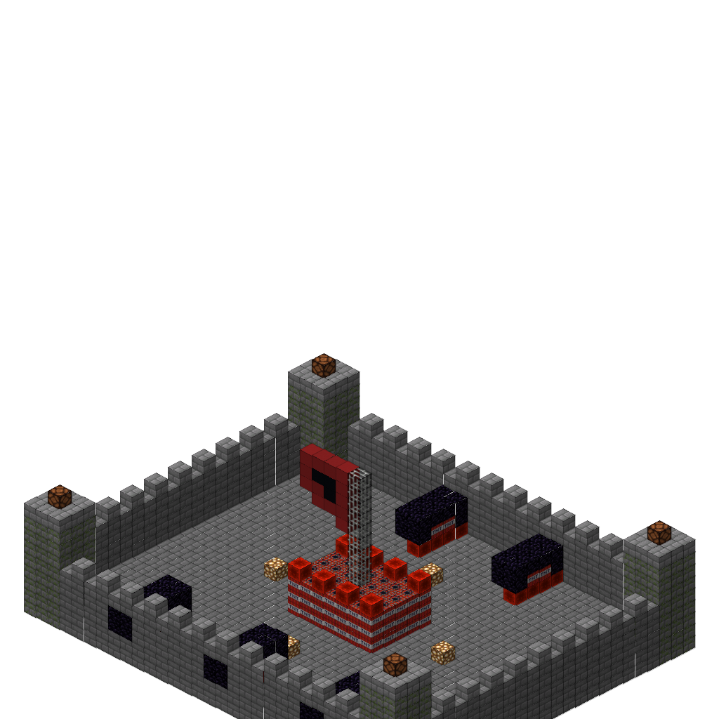 TNT Cannon Fortress, isometric render