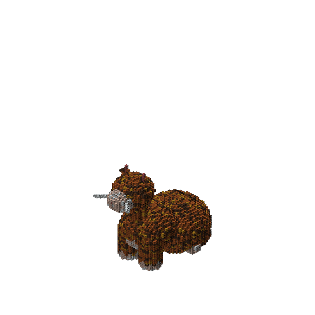 Giant Cat Statue, isometric render