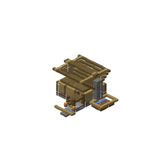 Medieval Cottage, isometric render
