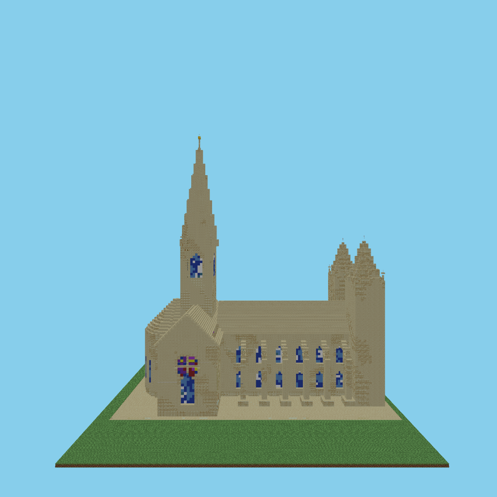 Pale Sandstone Gothic Cathedral side view