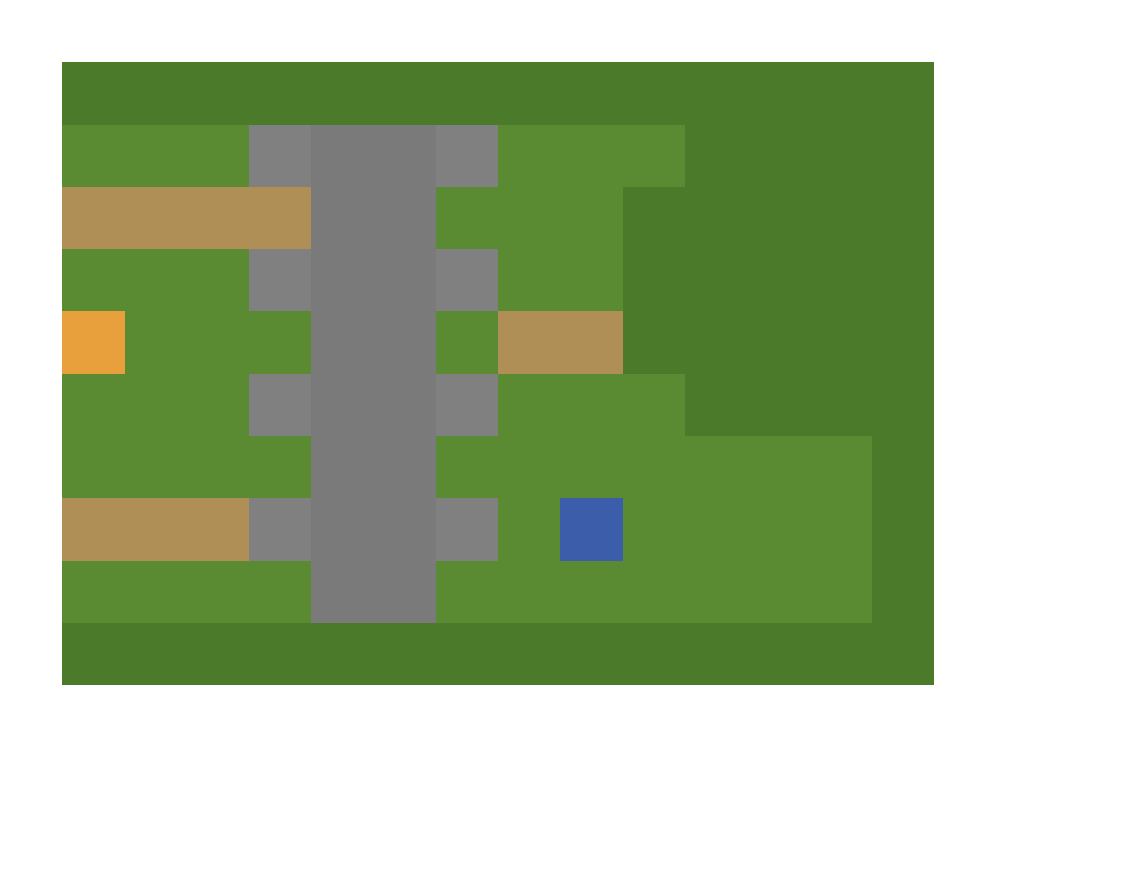 Park Bench and Garden top view