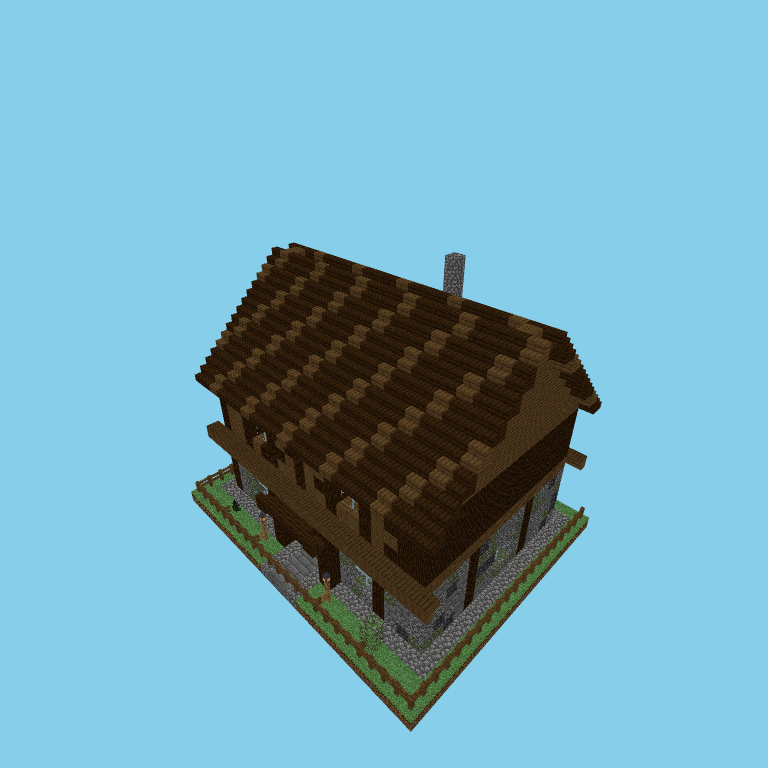 [autoeval guided] hunters lodge tavern, isometric render