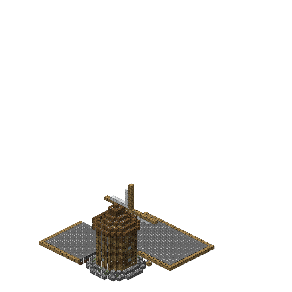Medieval Windmill (Phase 1), isometric render