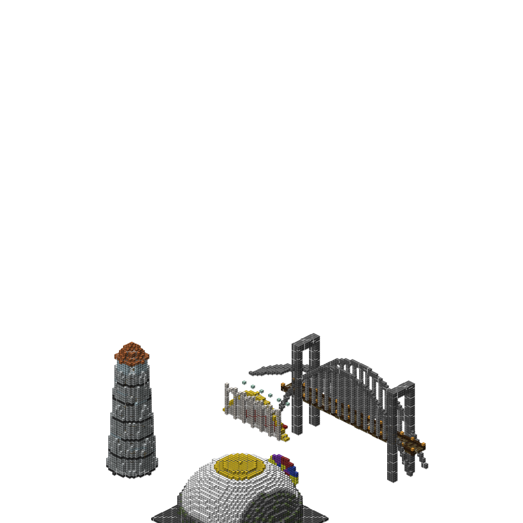 Math Builds v2 — Gap-Free, isometric render