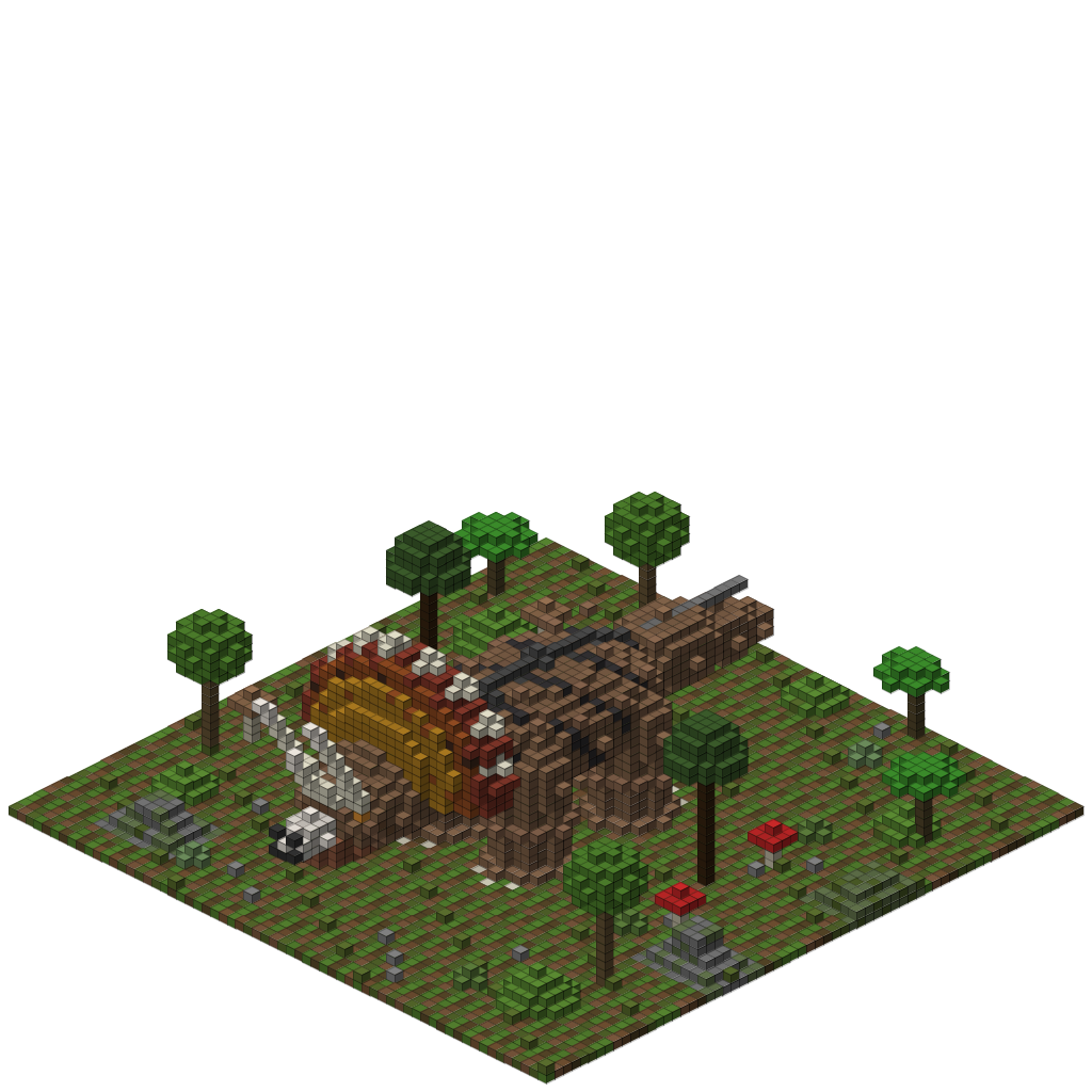 Triceratops Horridus (Opus 4.7), isometric render