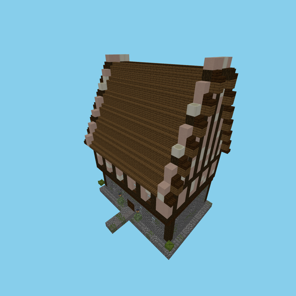 Tudor Guildhall, isometric render