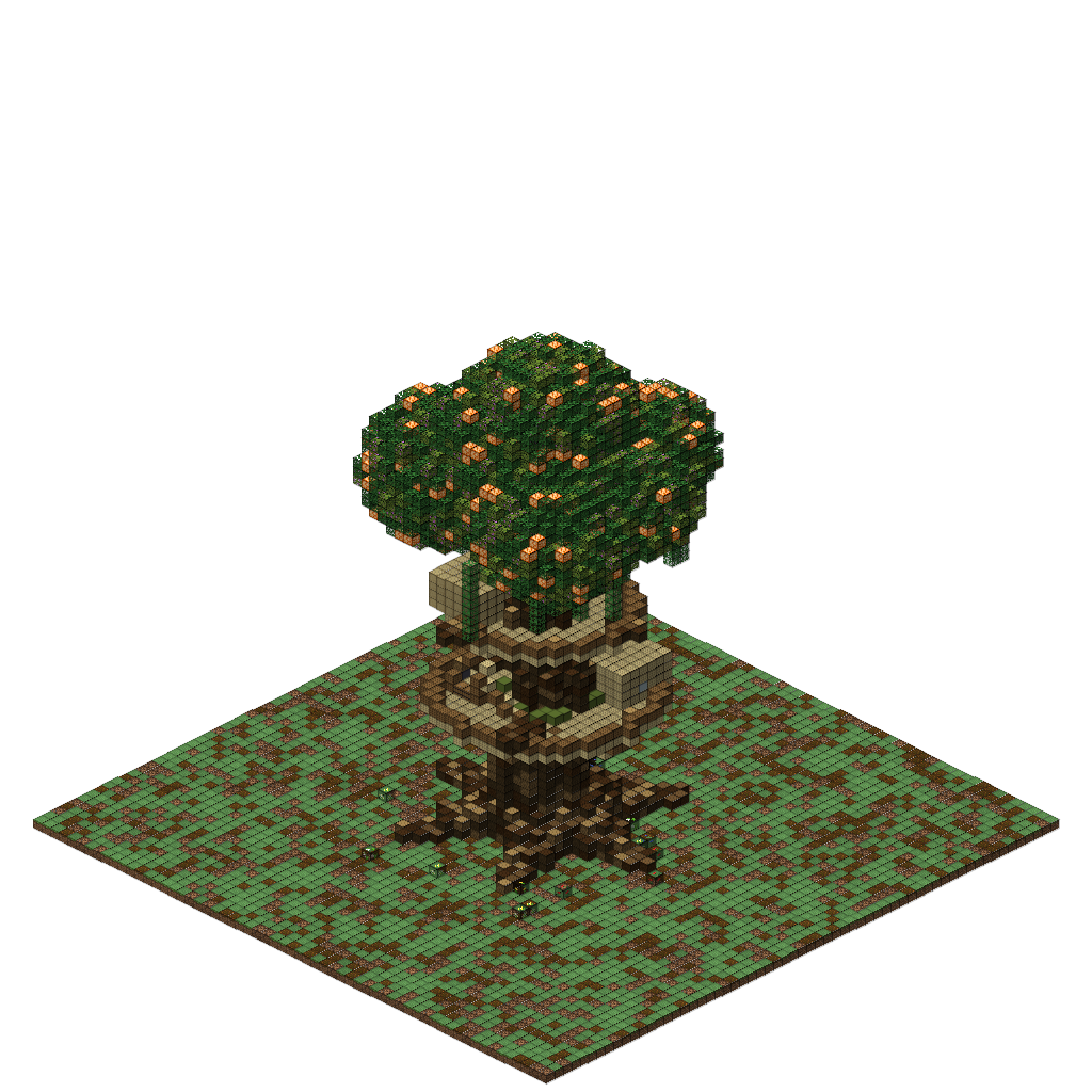 Elven Treehouse City (Phase 1), isometric render