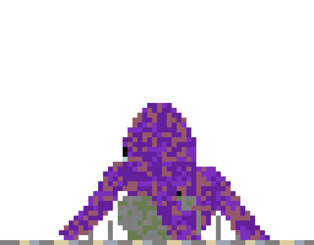 Giant Octopus on Rock (Phase 1) side view