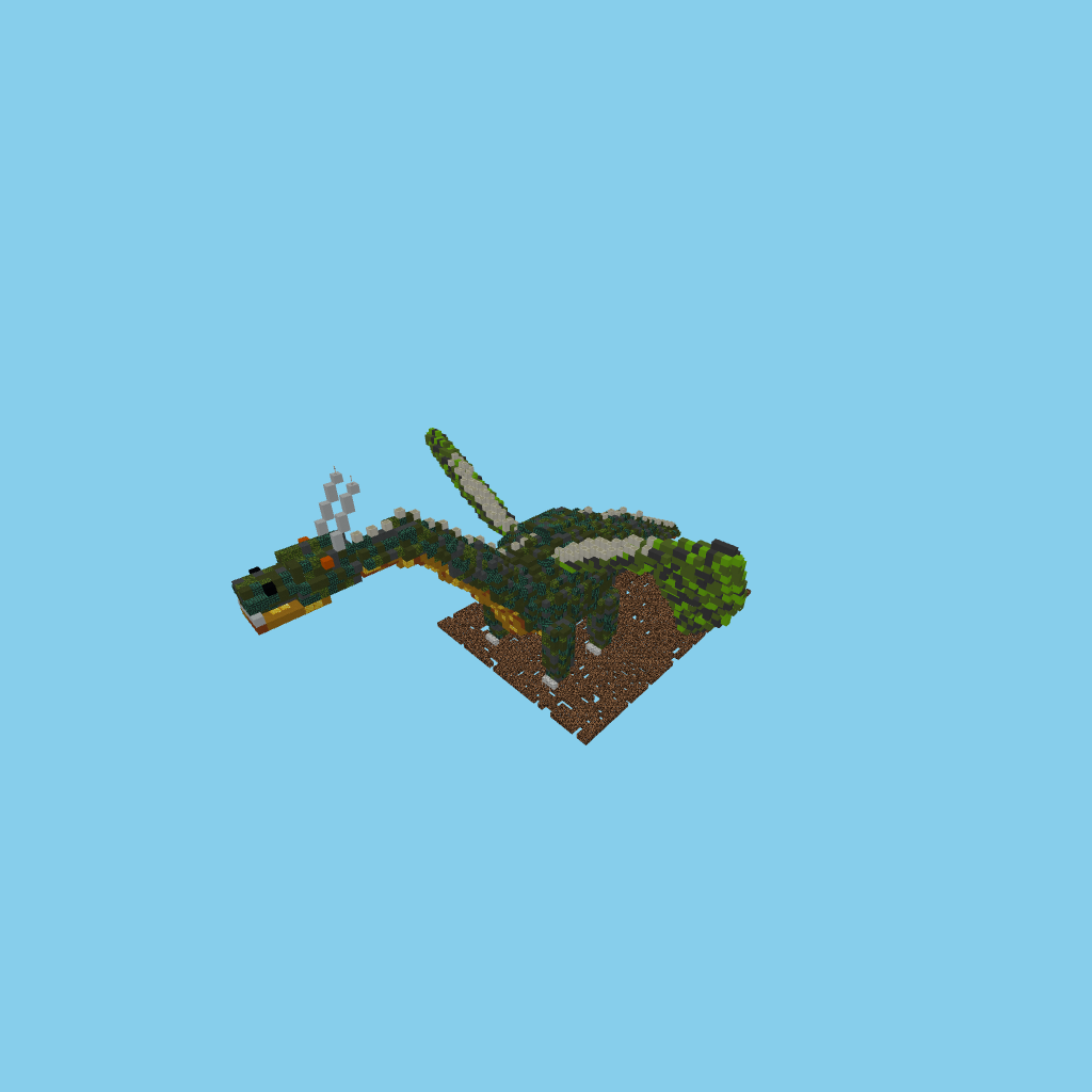 Realistic Dragon, isometric render