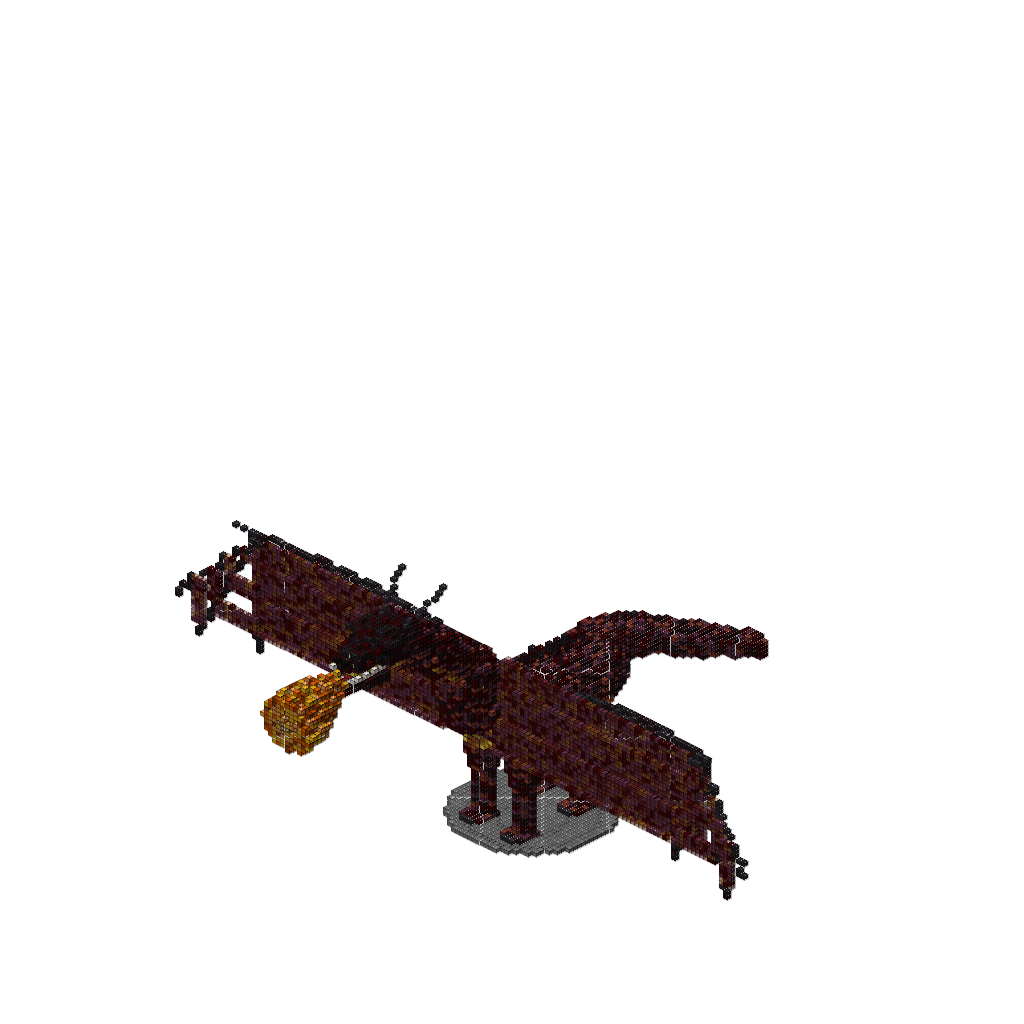 Fire-Breathing Dragon v2, isometric render