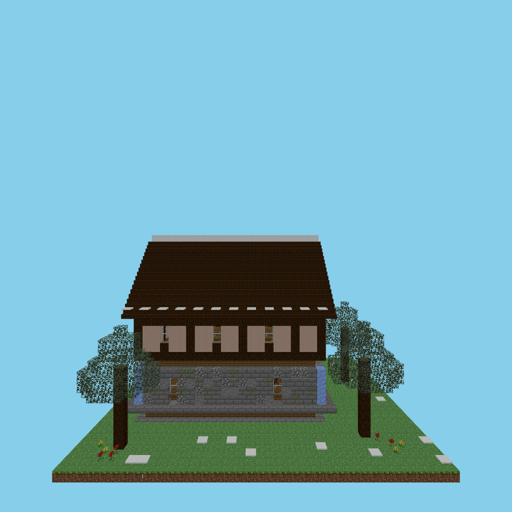 [autoeval indexed] alpine chalet front view