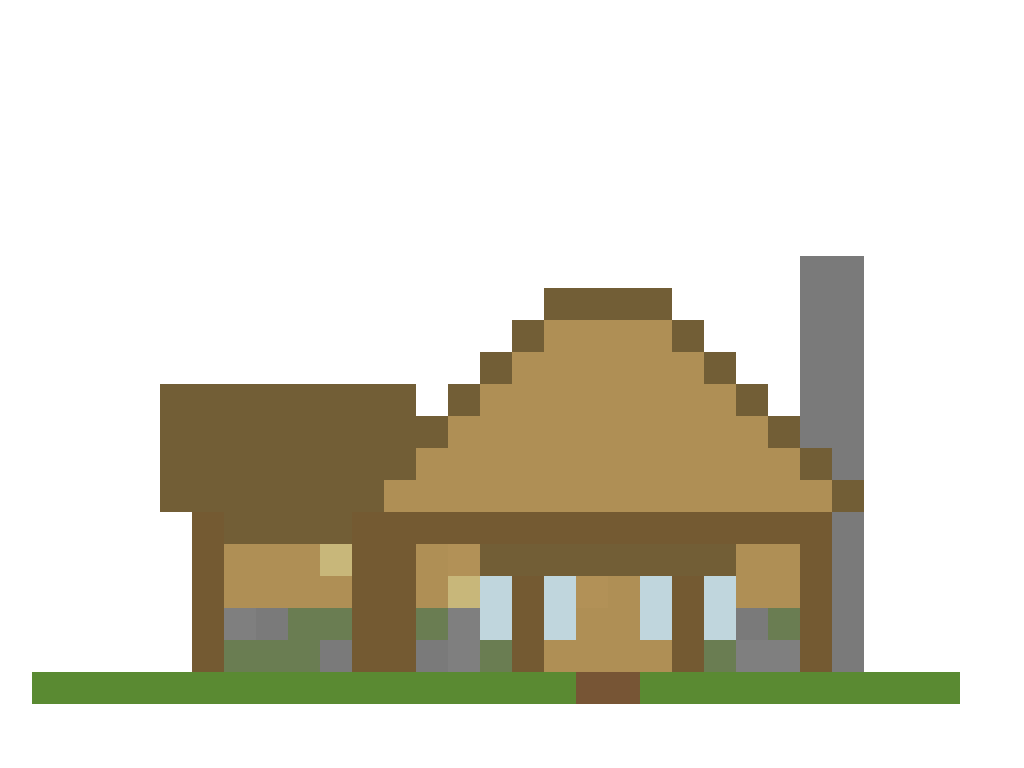 Cozy Medieval Cottage back view