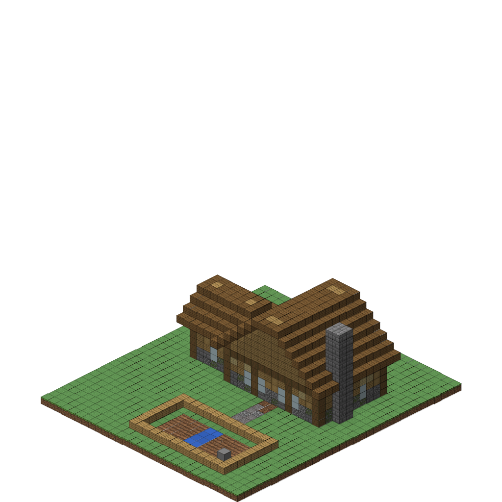 Cozy Medieval Cottage, isometric render